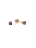 Birthstone Studs amatista - Eternity Diamonds
