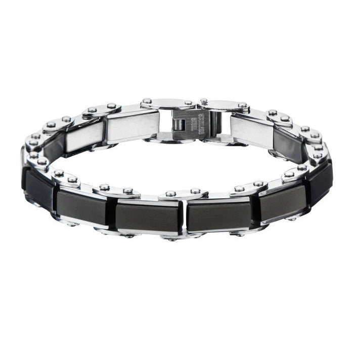 Black IP Rectangular Reversible Bracelet