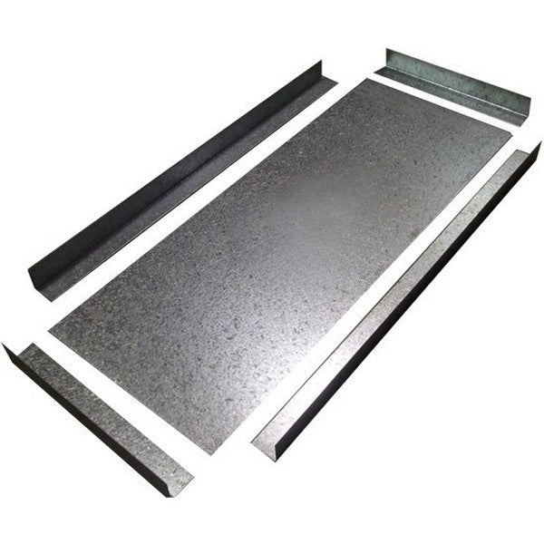 Galvanised Register Plate Kit on white background