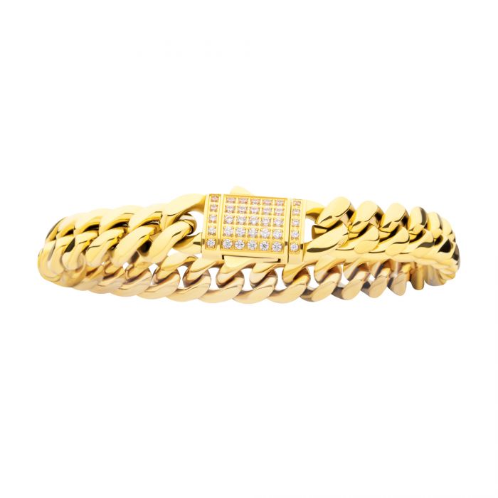 Brazalete Cubana IP 18K - Eternity Diamonds