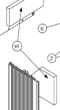 Brick Set for multifuel stove dimensions on white background