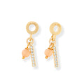 Cat-Eye + CZ Bar Charm - Le Serey