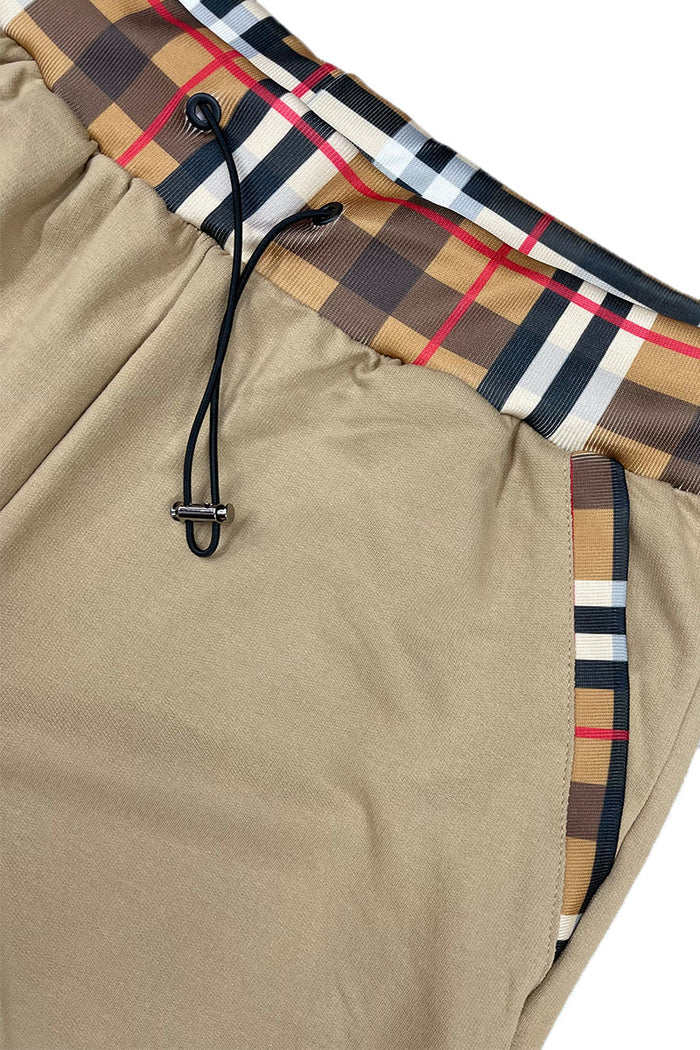 Checkered Detail Polo Short Set