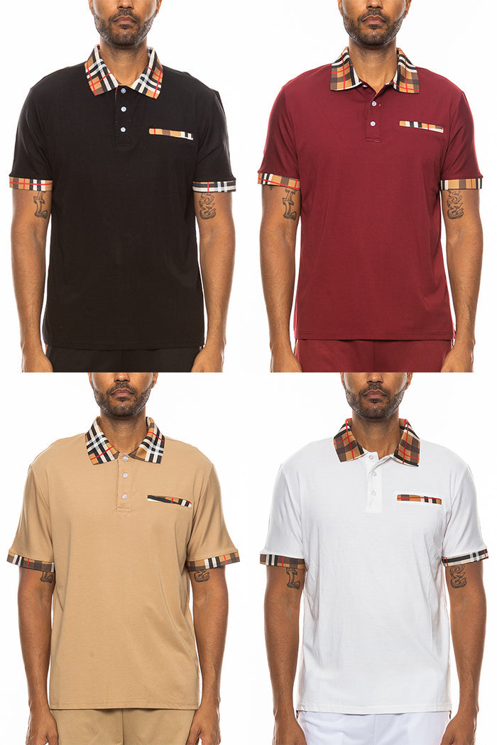 Checkered Detail Polo