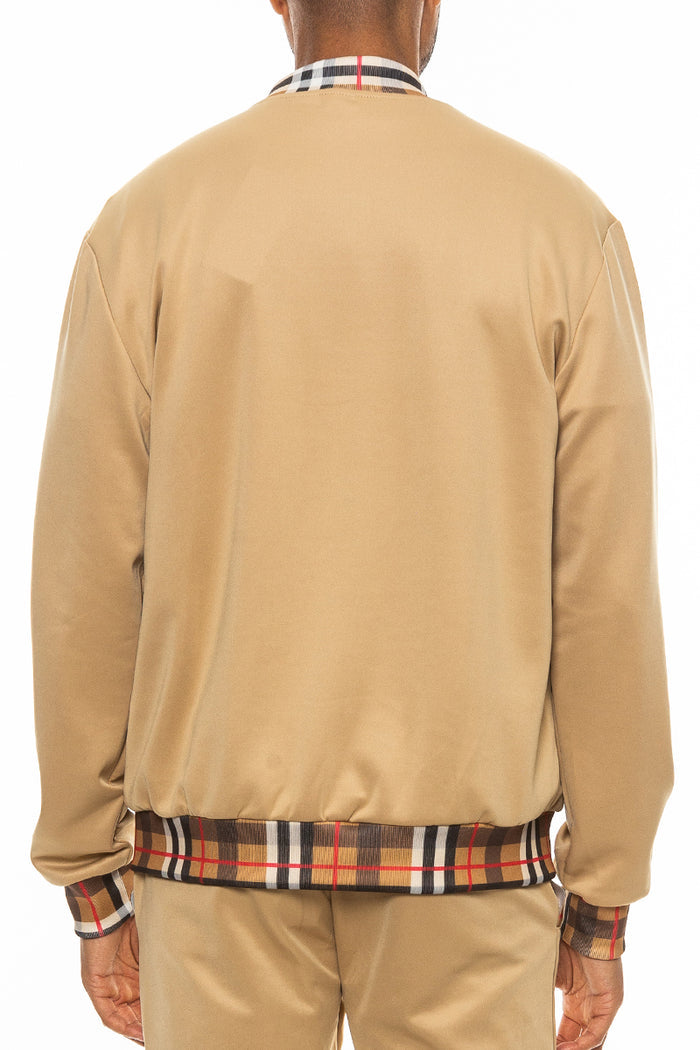 Checkered Detail Track Jacket