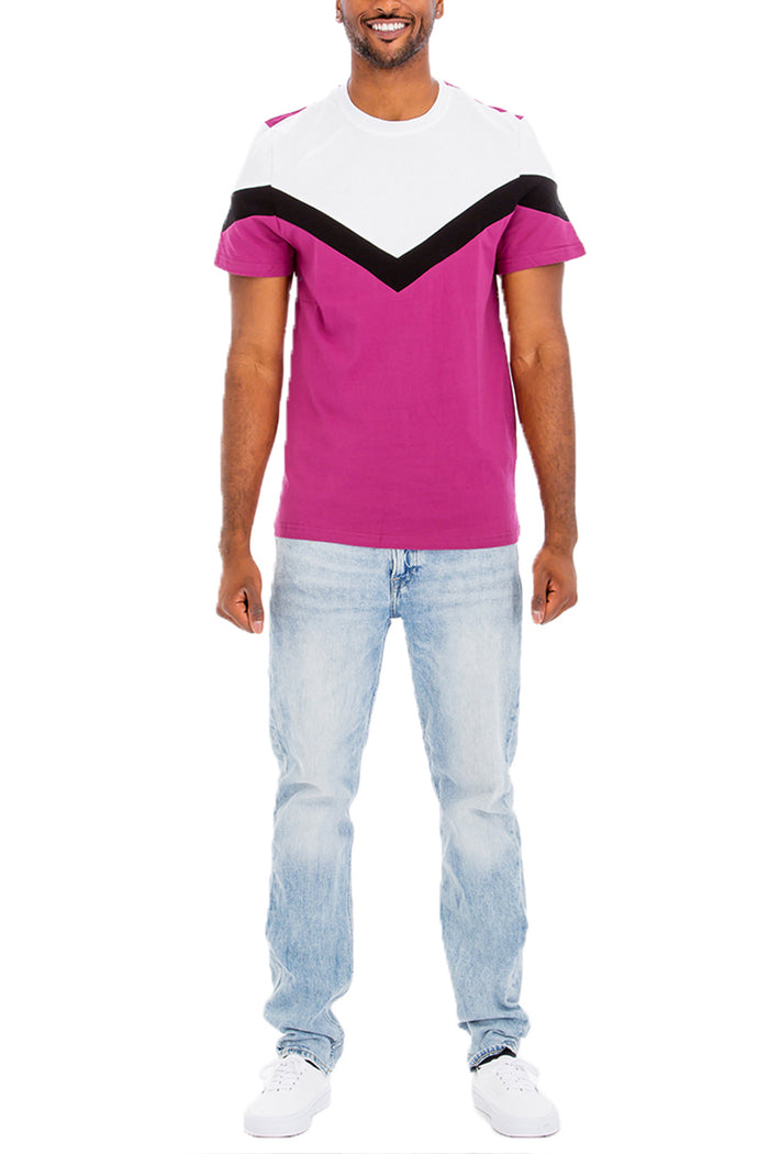 Chevron Color Block Shirt