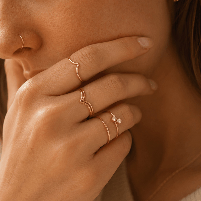 Chevron Stacking Ring - Le Serey
