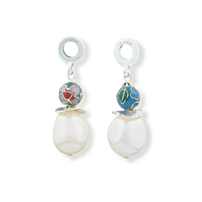 Cloisonné + Pearl - Blue - Le Serey
