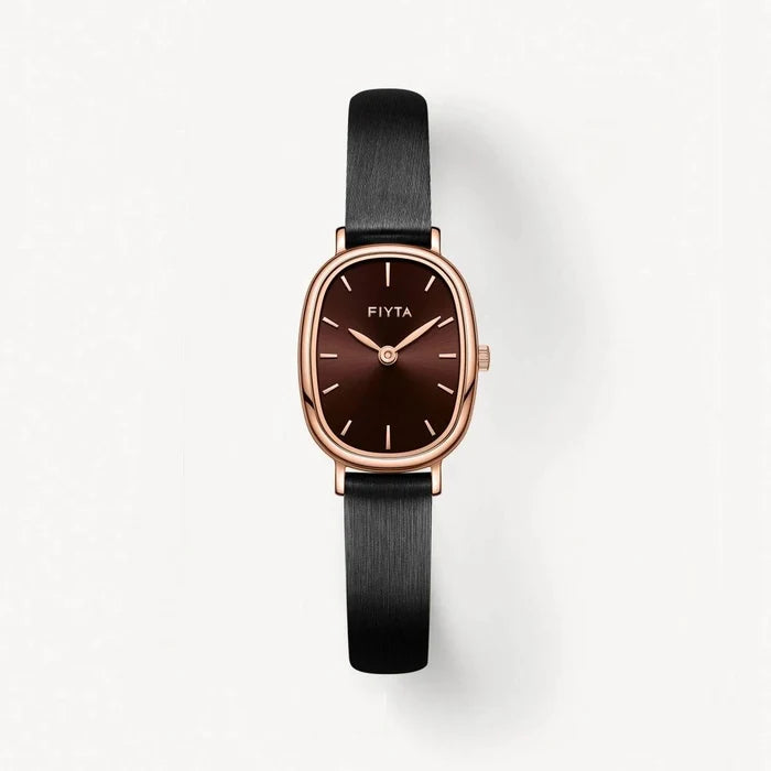 Brown Dial / Black Strap / Leather (DL21008.PKB)