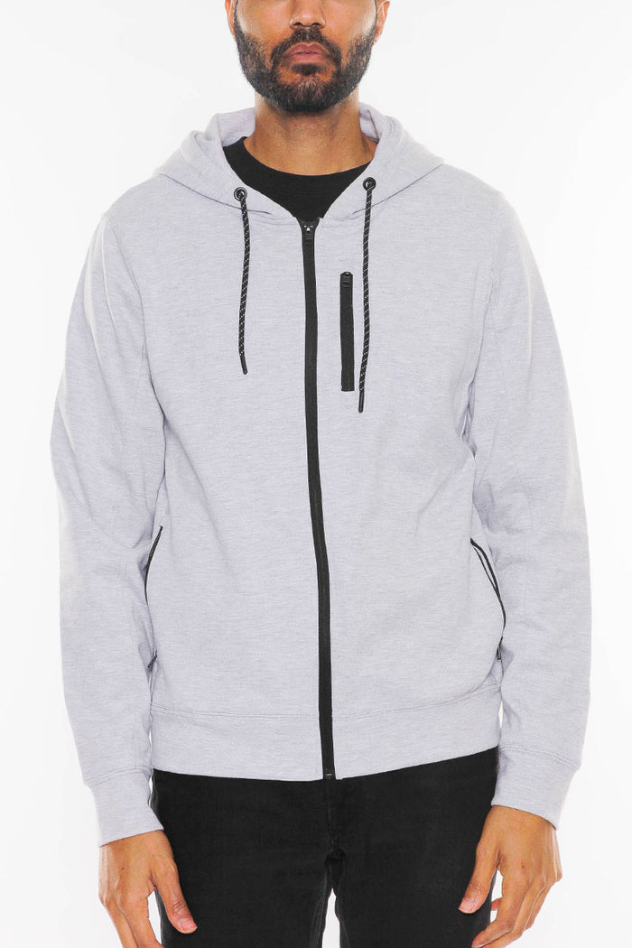 Crosstek Heathered Zip Up Jacket