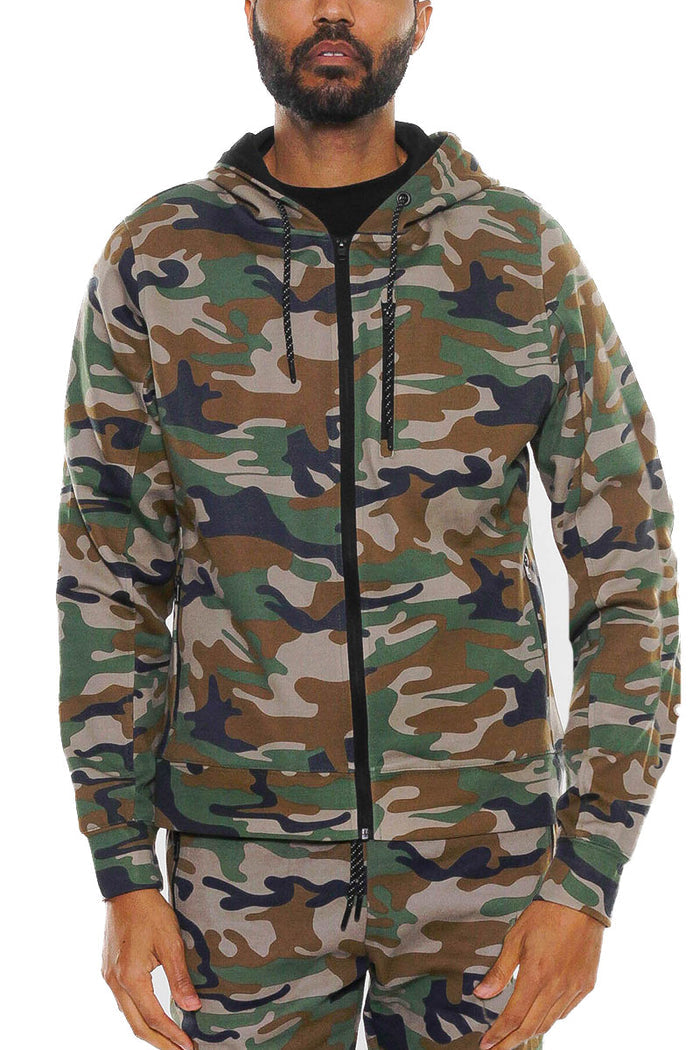 Crosstek Heathered Zip Up Jacket