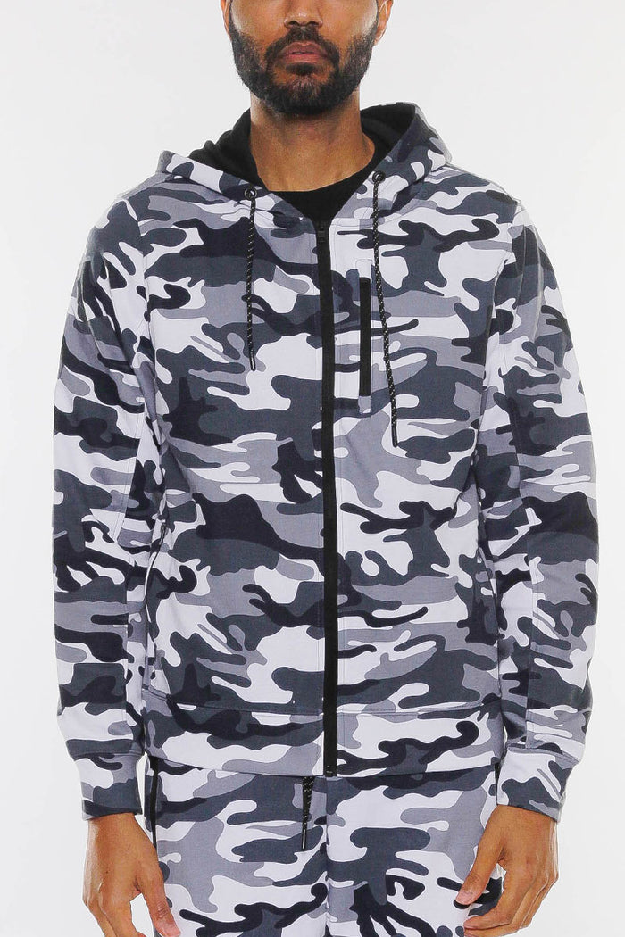 Crosstek Heathered Zip Up Jacket