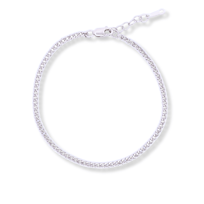 Silver Curb Chain Bracelet - Le Serey