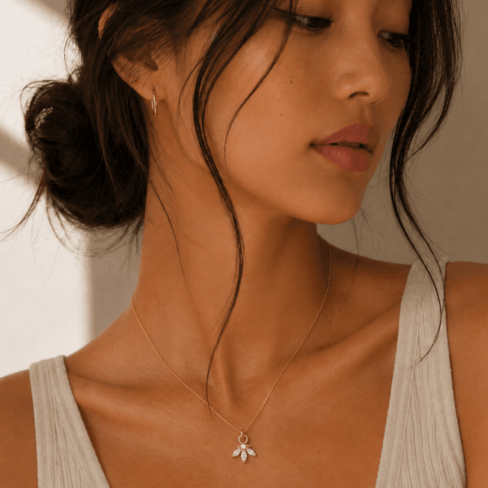 CZ Diamond Marquise Necklace - Le Serey