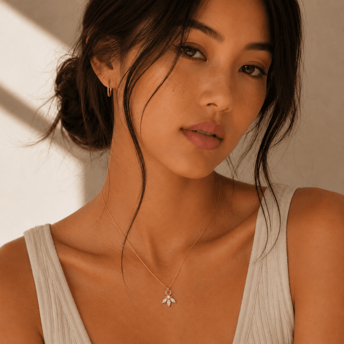 CZ Diamond Marquise Necklace - Le Serey
