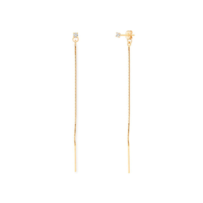 CZ Studs + Threader Chain Jacket - Le Serey