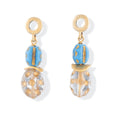 Czech Glass Midi Tulip Charm - Blue - Le Serey