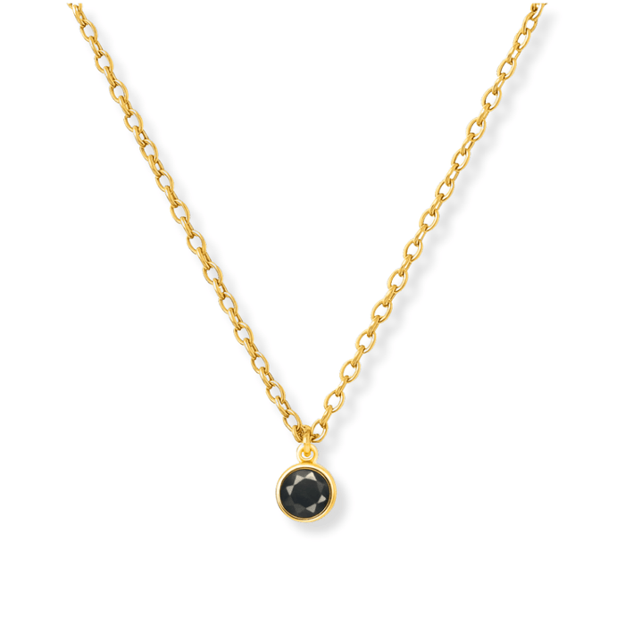 Delicate Black Diamond Necklace - Le Serey