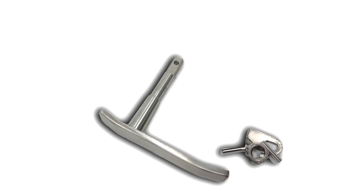 Door Handle Assembly to suit Mazona Ripley 4 5 & 8 kW on white background