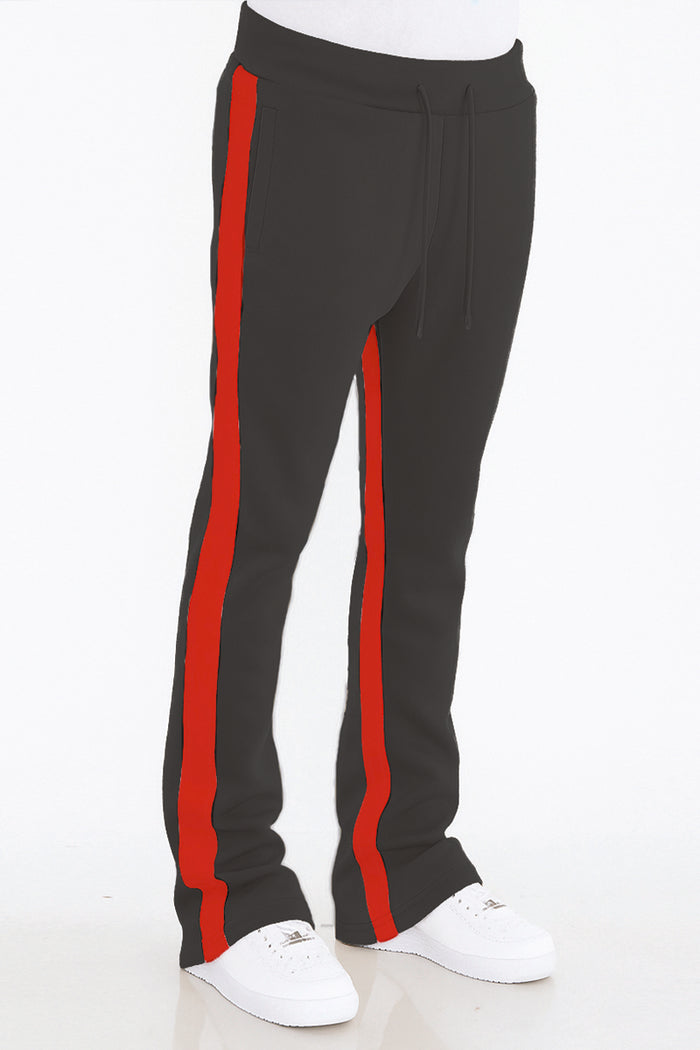 Dual Stripe Stacked Track Pants