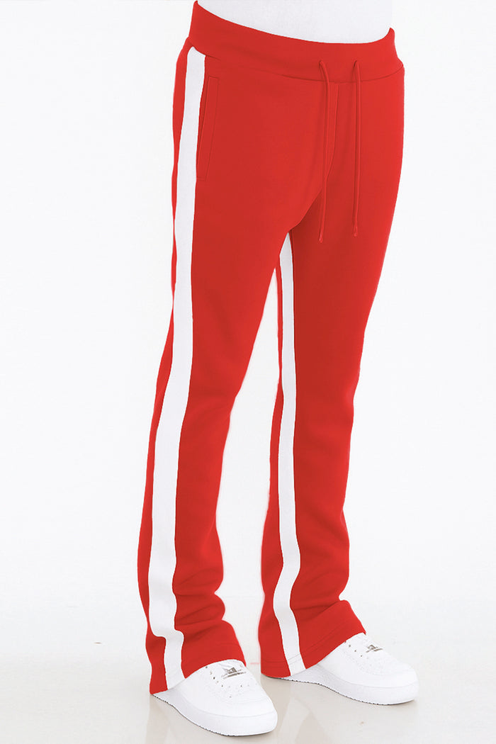 Dual Stripe Stacked Track Pants
