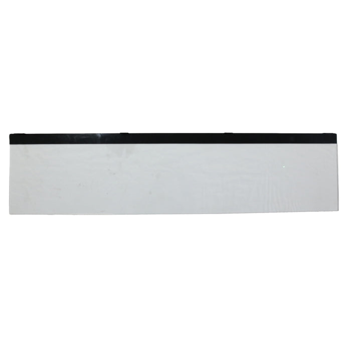 glass panel for electric fire on white background