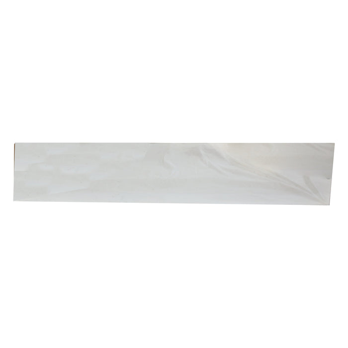 glass panel for electric fire on white background