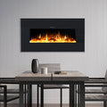 Ezee Glow Mini Zara Black Wall Mounted or Recessed / Built In Electric Fire in dining room