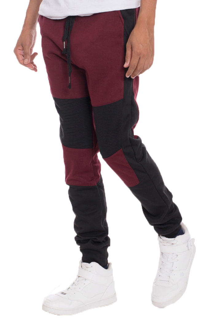 Faux Zip Moto Sweats