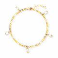 Figaro link pearl bracelet