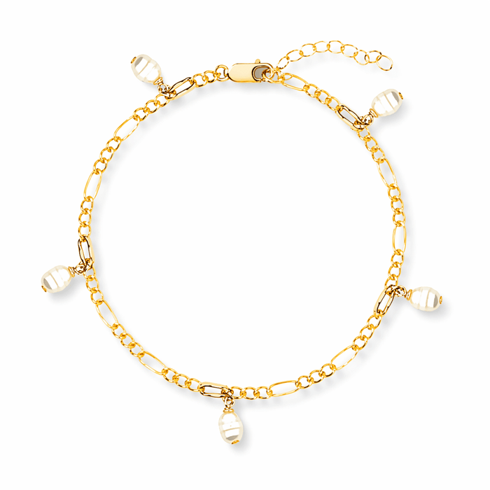 Figaro link pearl bracelet