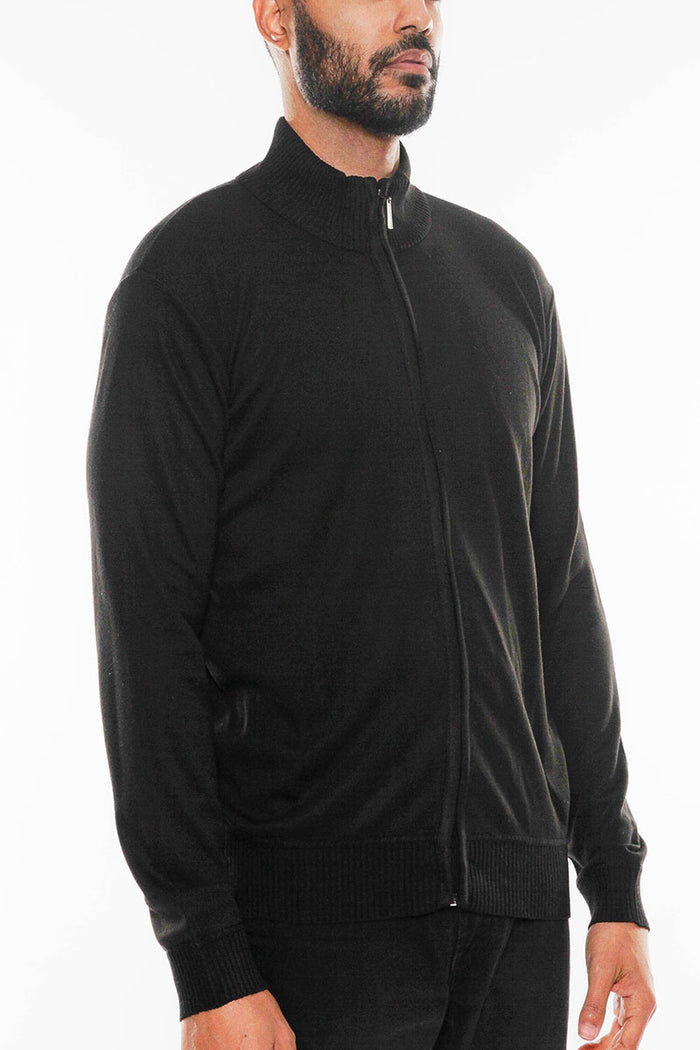 Full Zip Knit Sweater