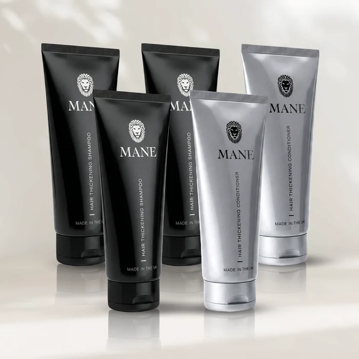 Hair Thickening Shampoo & Conditioner 5-Pack (3 x 100ml Shampoo, 2 x 100ml Conditioner)