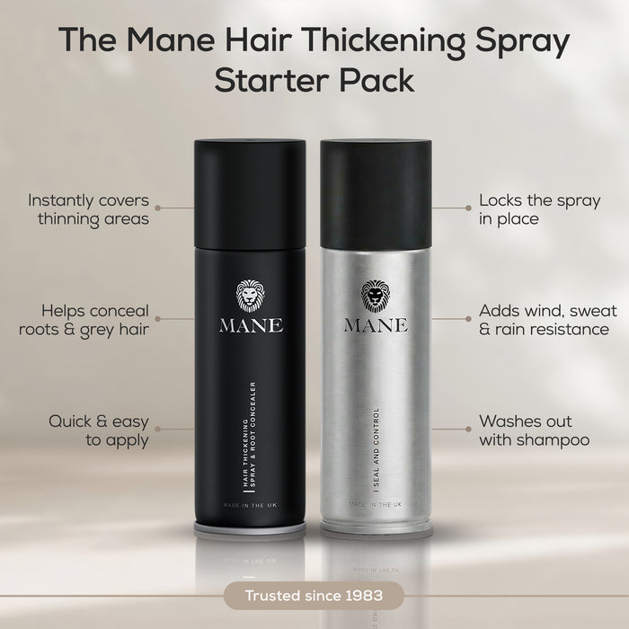 Hair Thickening Spray Starter Pack (200ml Thickening Spray + 200ml Seal & Control)