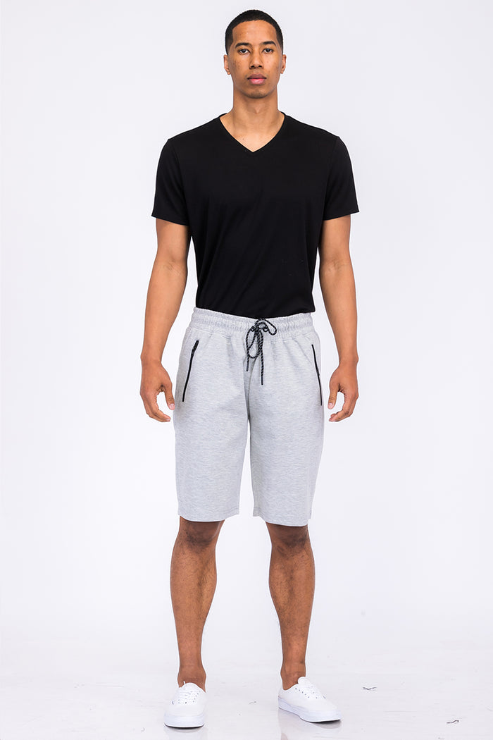 Heathered Cotton Shorts