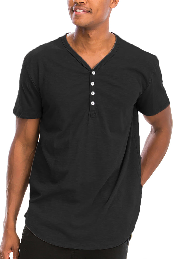 Henley Scallop Tee