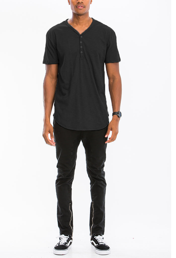 Henley Scallop Tee