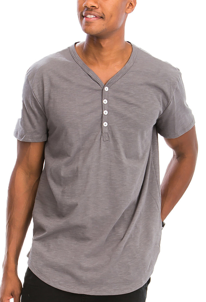 Henley Scallop Tee