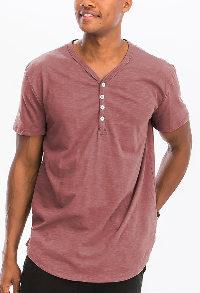 Henley Scallop Tee