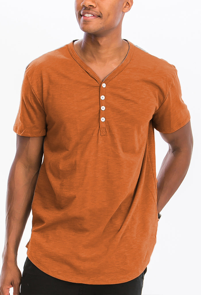 Henley Scallop Tee