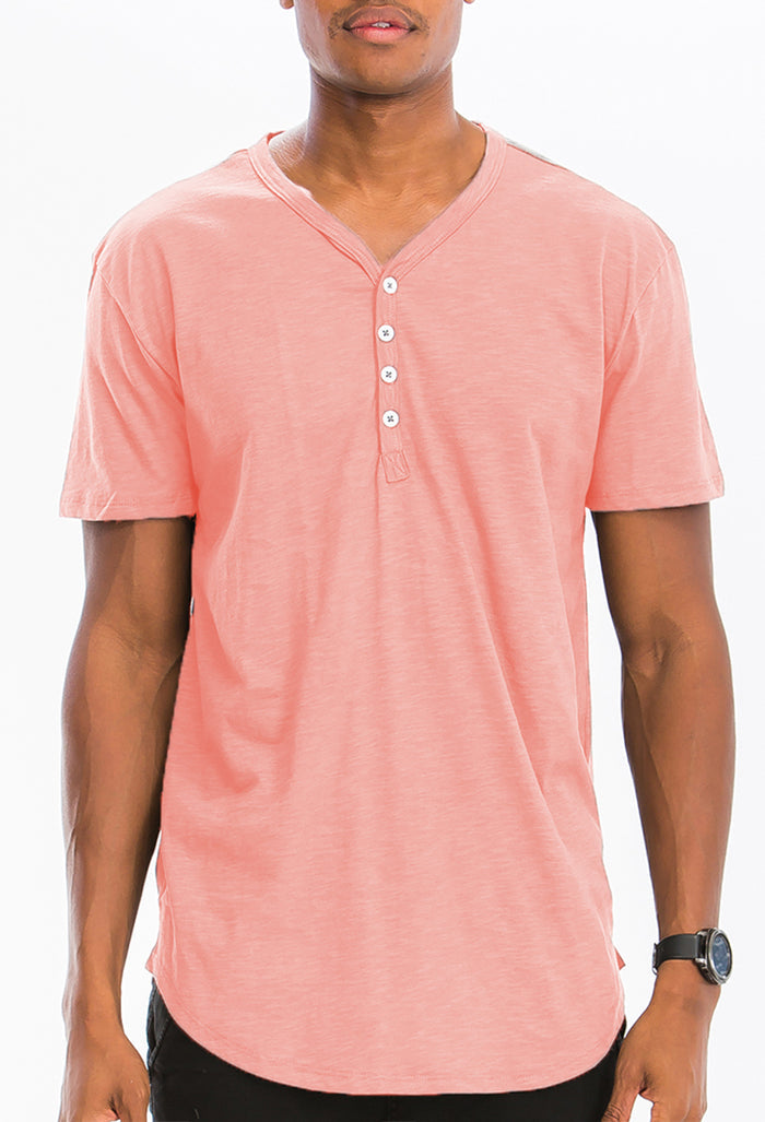 Henley Scallop Tee