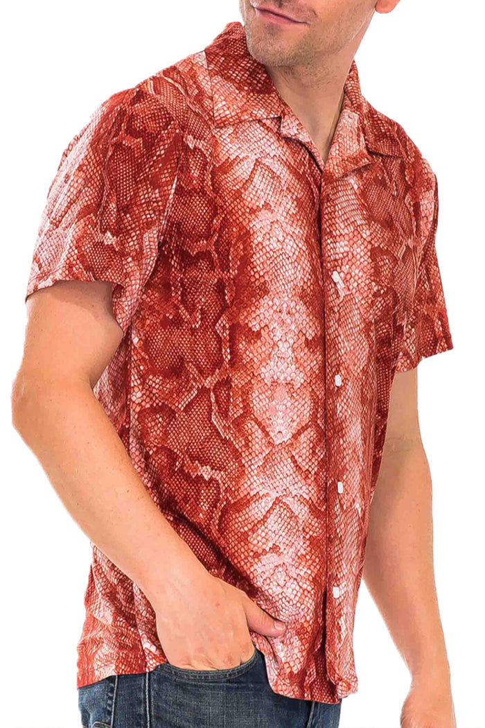 Hiatus Snake Print Button Up