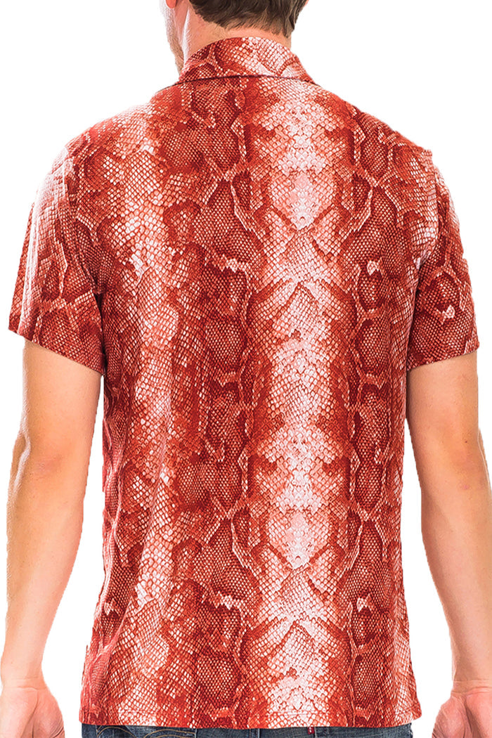 Hiatus Snake Print Button Up