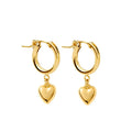 Huggie Hoops Heart Charm - Le Serey