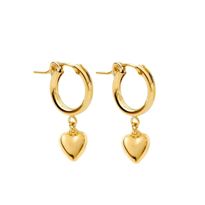 Huggie Hoops Heart Charm - Le Serey