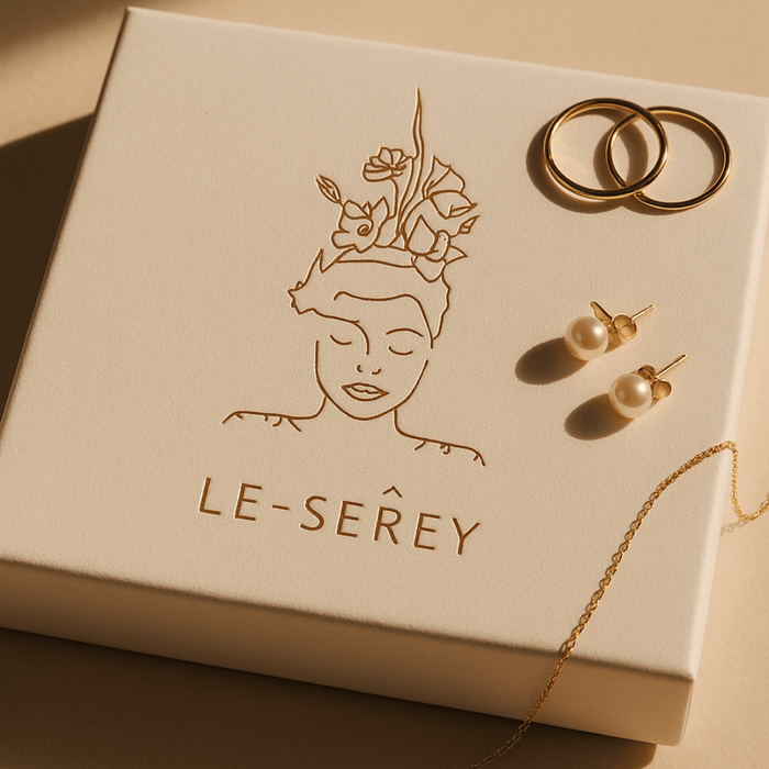 Simple Pearl Drop Necklace Box - Le Serey