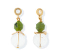 Jade + Clear Quartz Tulip Charm - Le Serey