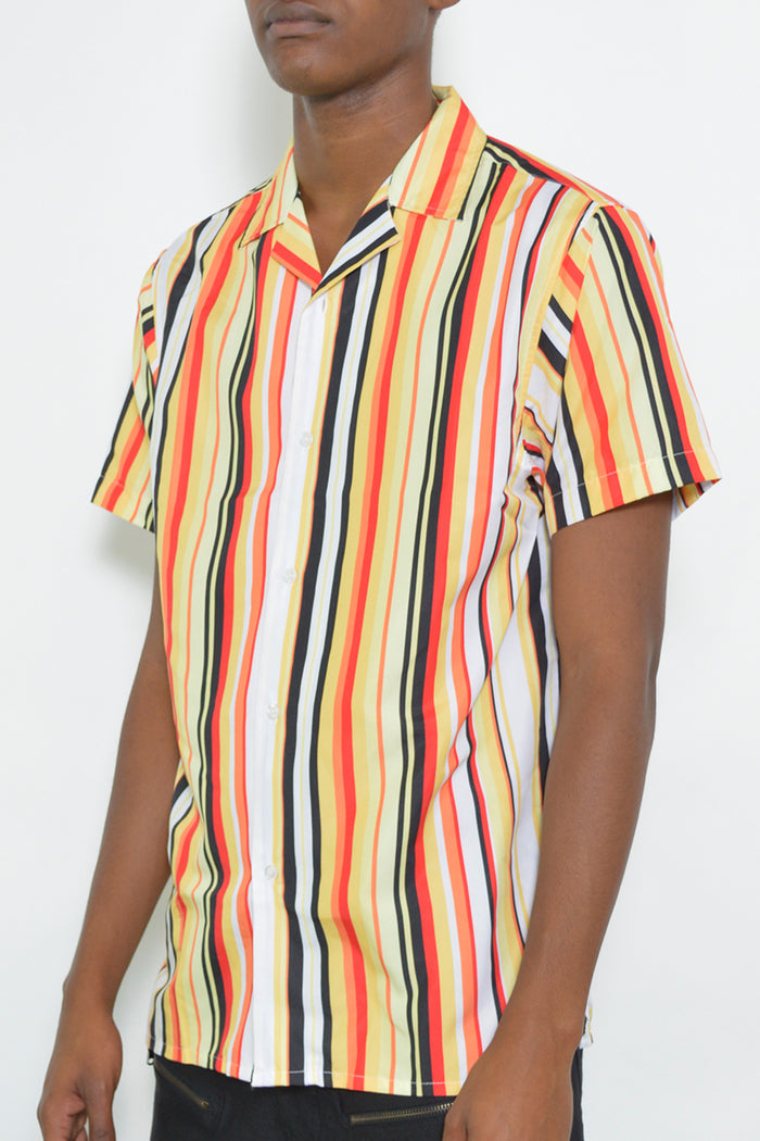 Latitude Striped Button Up