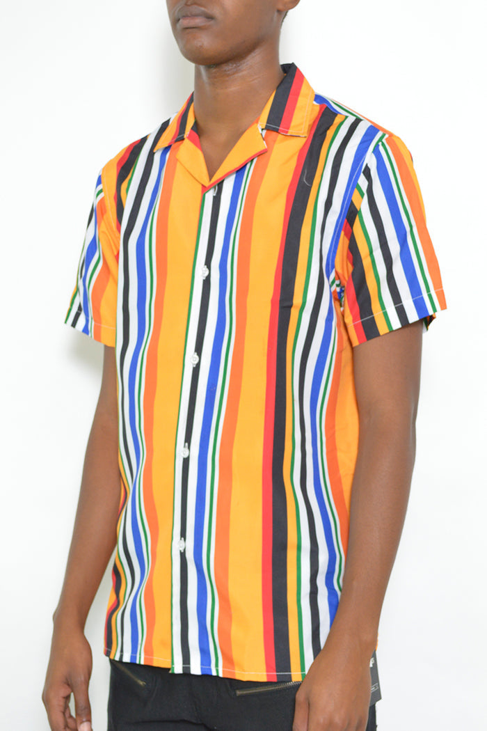 Latitude Striped Button Up