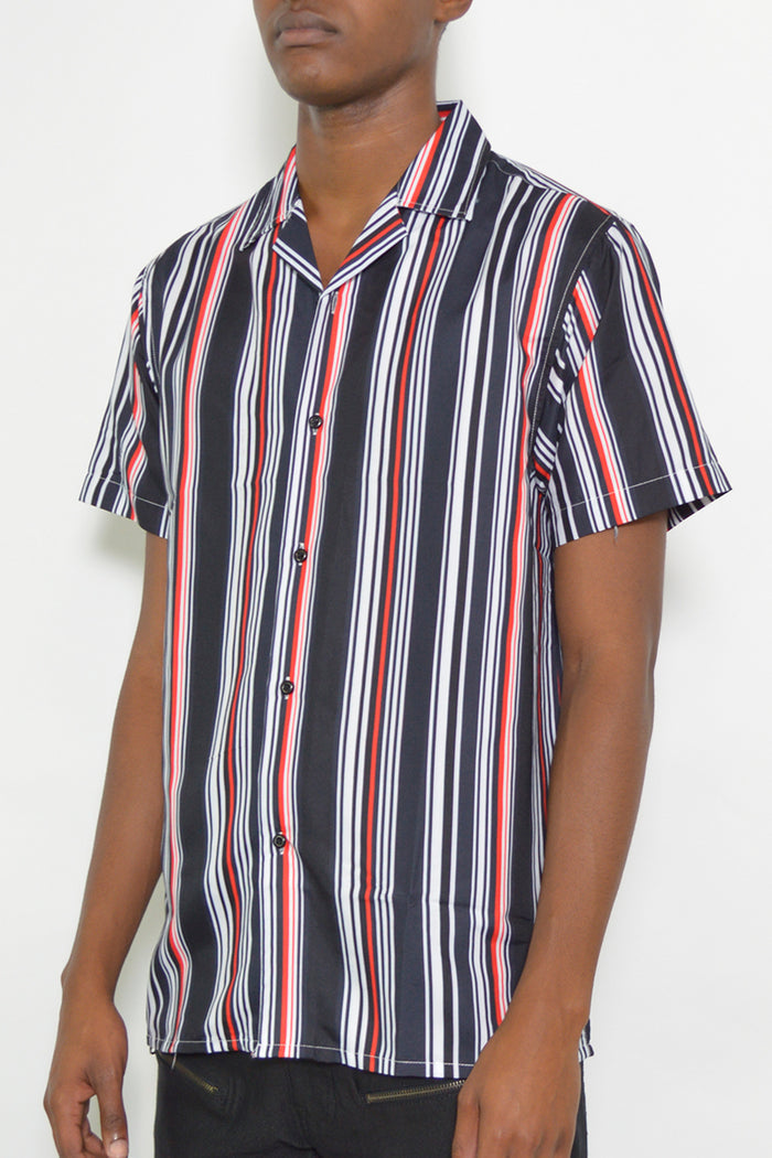 Latitude Striped Button Up